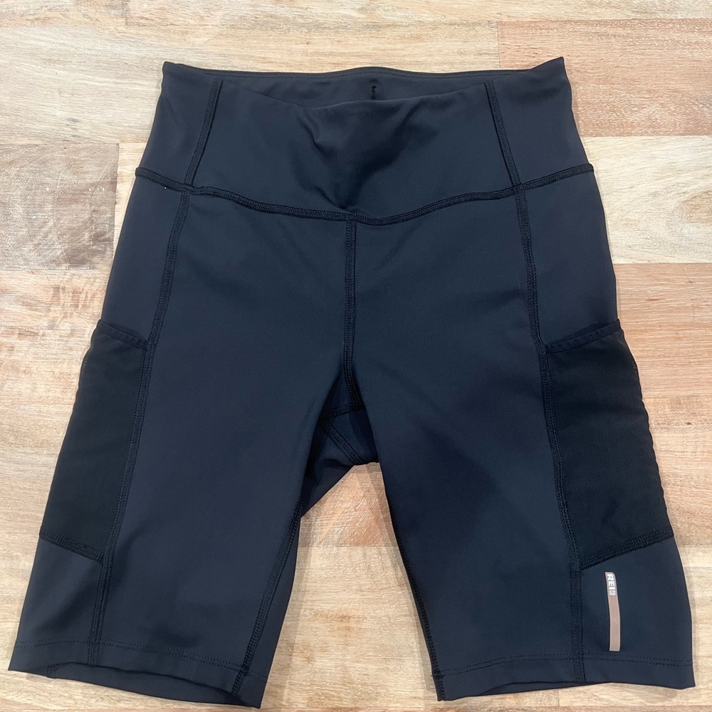 REI Co-Op black high-rise running / bike shorts
